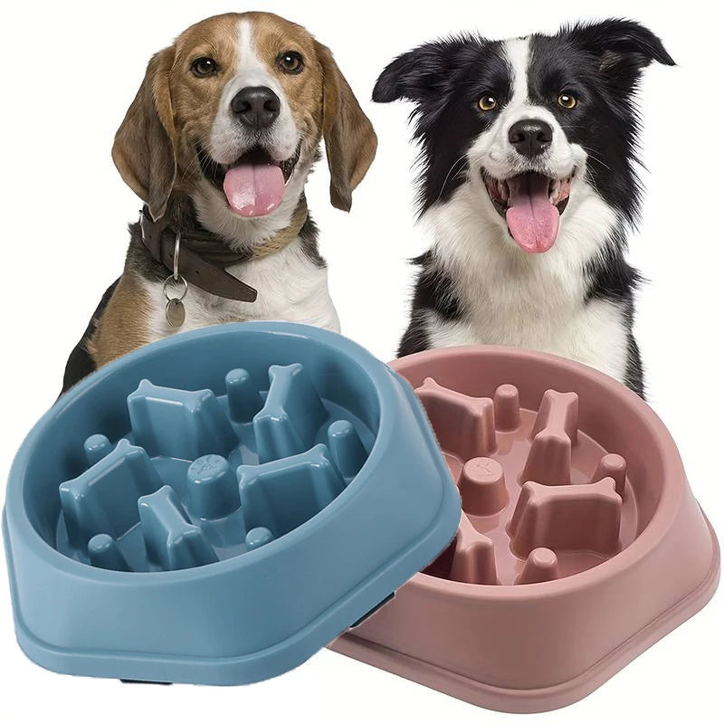 Slow Feeder Dog Bowl with Anti-Slip Base for Fast Eaters