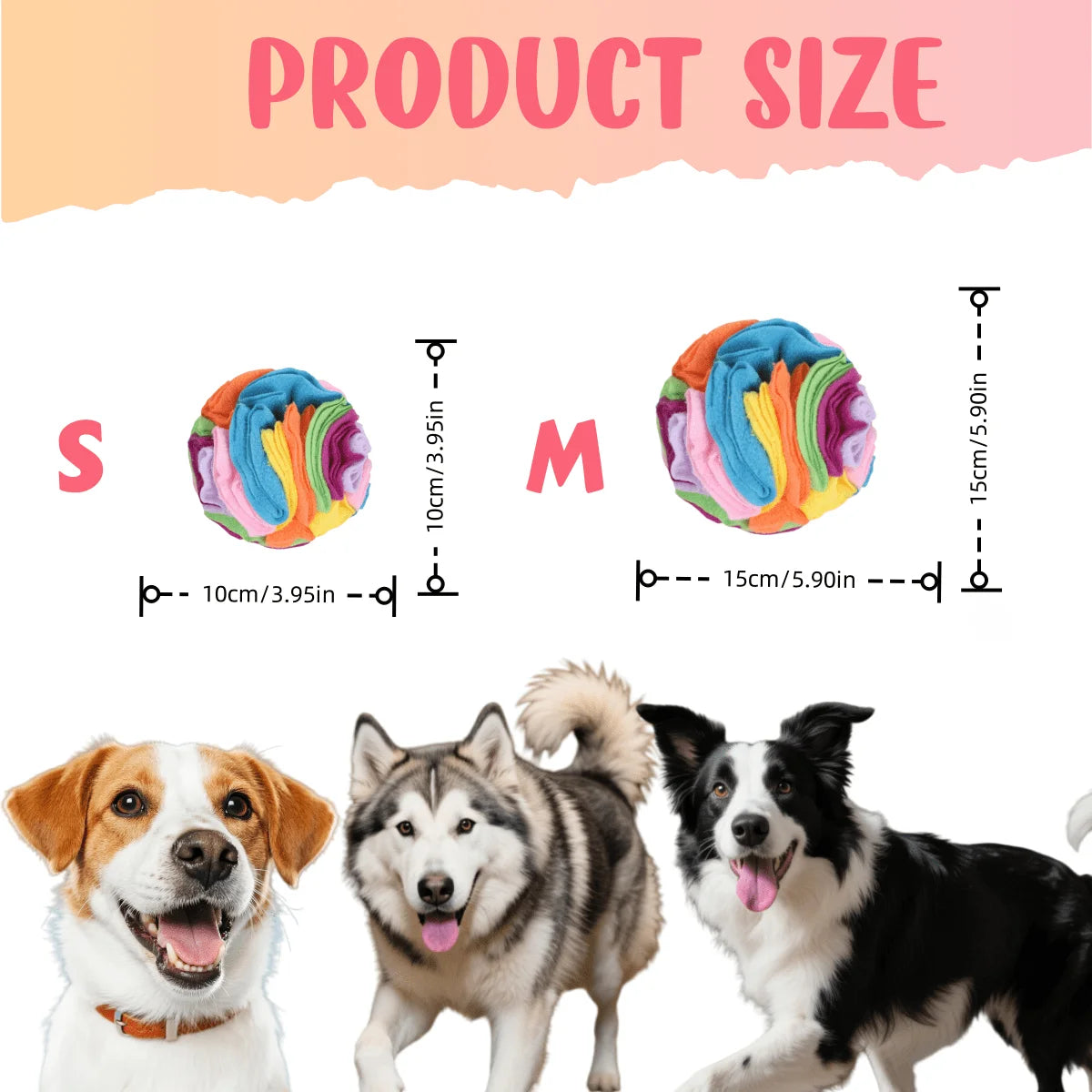 Snuffle Ball for Dogs, Interactive Nose Work Puzzle Toy