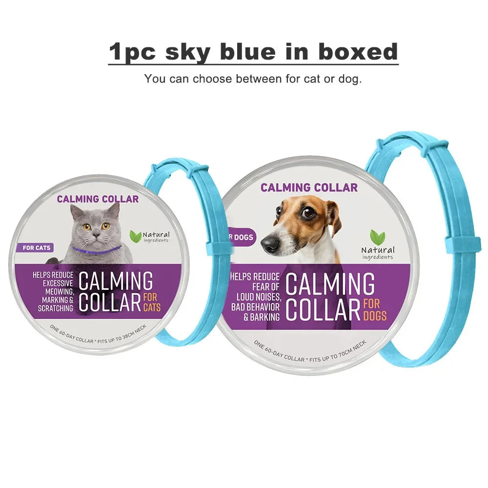 Waterproof Dog Calming Collar, 60-Day Adjustable Collar for All Sizes