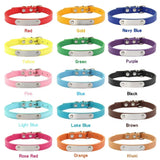 Personalized Dog Collar with Engraved Name Plate, 16 Colors