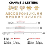 Custom Name Dog Collar with Jeweled Letter Charms