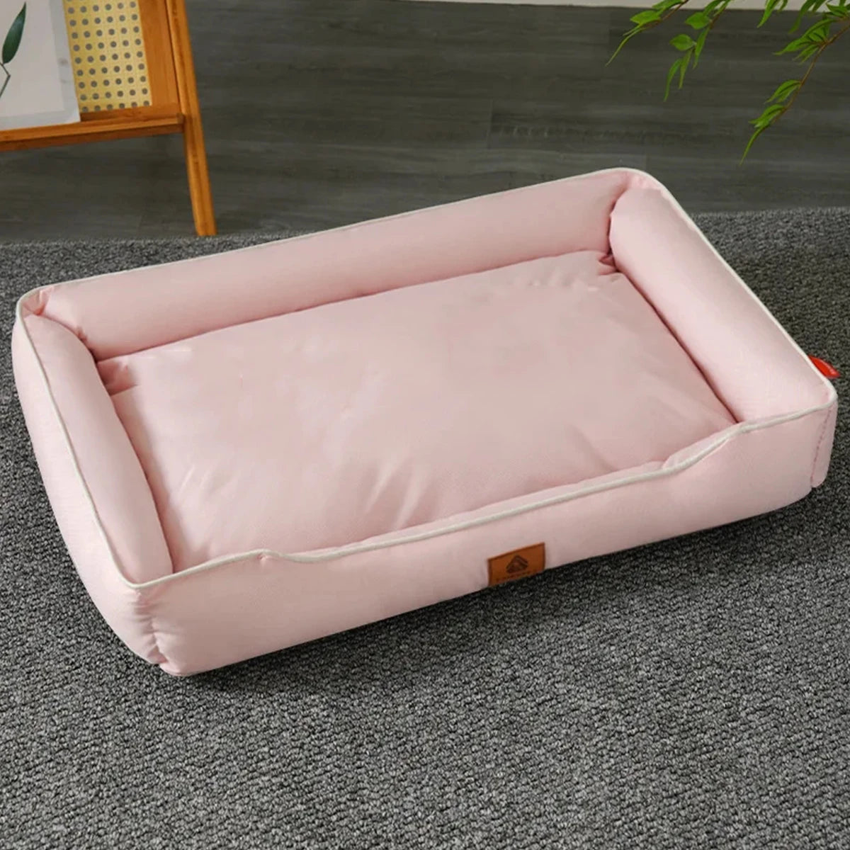Waterproof Bolster Dog Bed with Removable Pad, S to 2XL