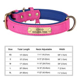 Personalized Dog Collar with Free Engraved ID Tag, PU Leather