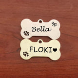 Personalized Dog ID Tag, Engraved Stainless Steel Bone