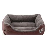 Plush Rectangle Dog Bed with Raised Sides in Candy Colors