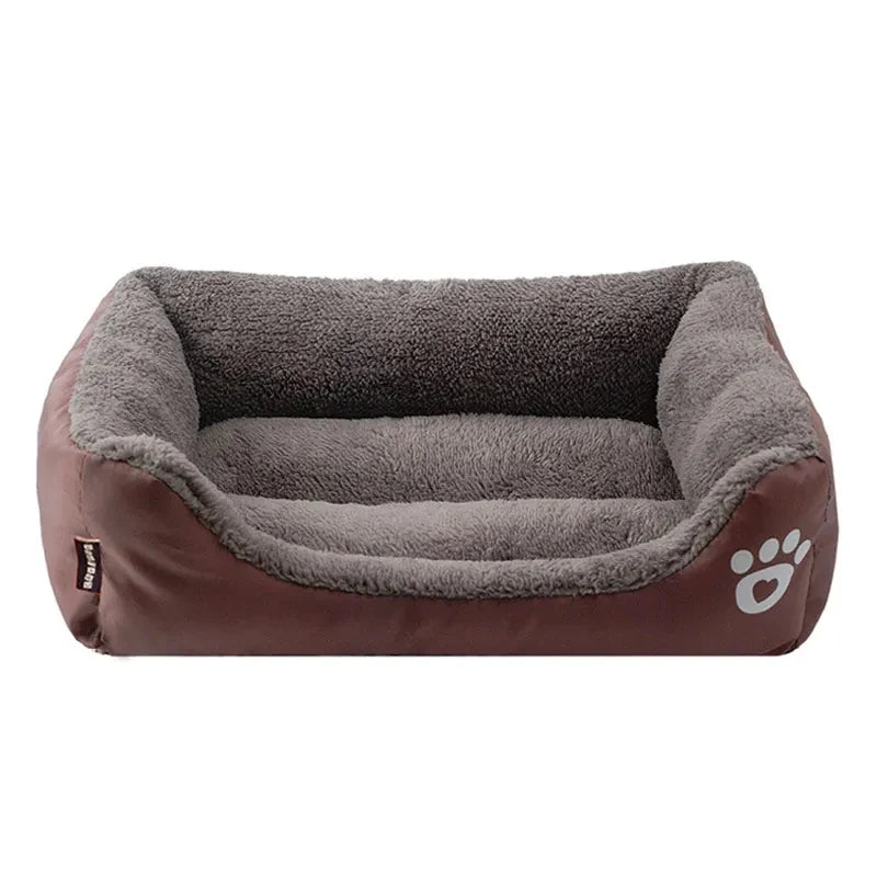 Plush Rectangle Dog Bed with Raised Sides in Candy Colors
