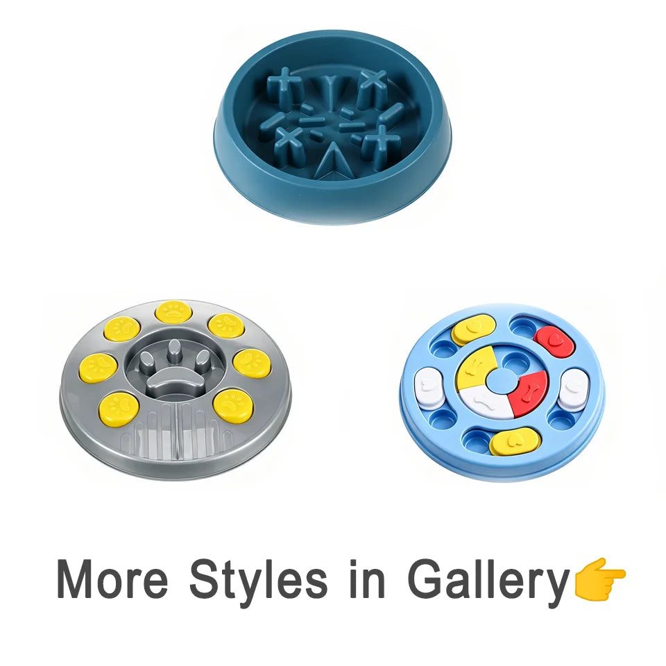 Interactive Dog Puzzle Feeder and Slow Feeder Bowl, 4 Styles