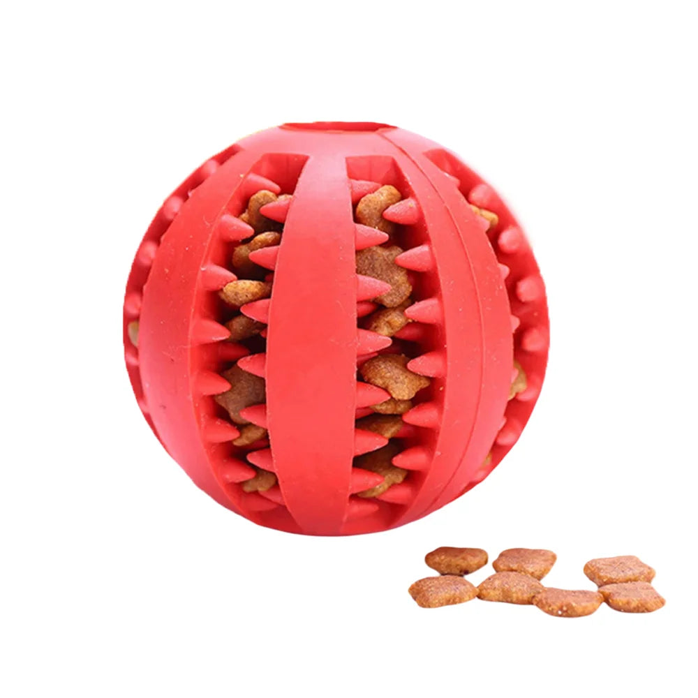 Treat Dispensing Rubber Ball for Small Dogs and Puppies, 2.4 in