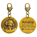 Personalized Dog Breed ID Tag with Engraved Name and Address