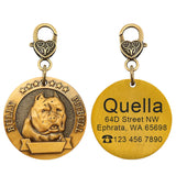 Personalized Dog Breed ID Tag with Engraved Name and Address