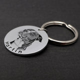 Custom Photo Dog Tag with Pet Name, Personalized Pet ID Tag