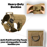 Tactical Dog Harness with MOLLE Panels and Handle for Large Dogs