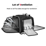Motorcycle Dog Carrier Bag with Expandable Sides for Pets up to 20 lb