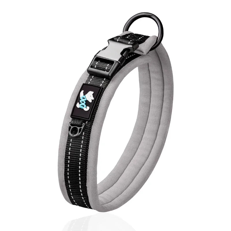 Personalized Collar for Large Dogs with Engraved Name Plate