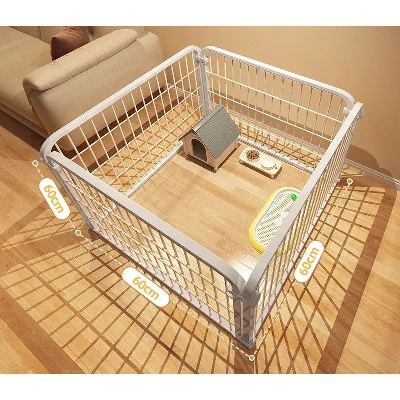 Indoor Dog Playpen with Self-Locking Gate for Small & Medium Dogs