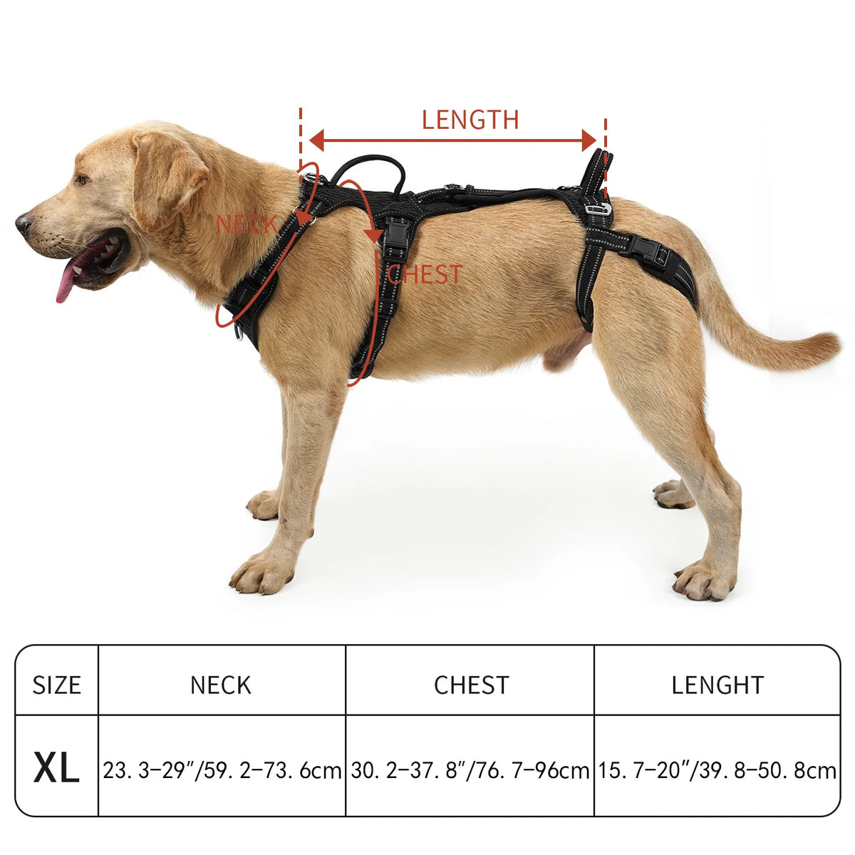 Dog Lift Harness with Handles for Senior Dogs and Rear Support