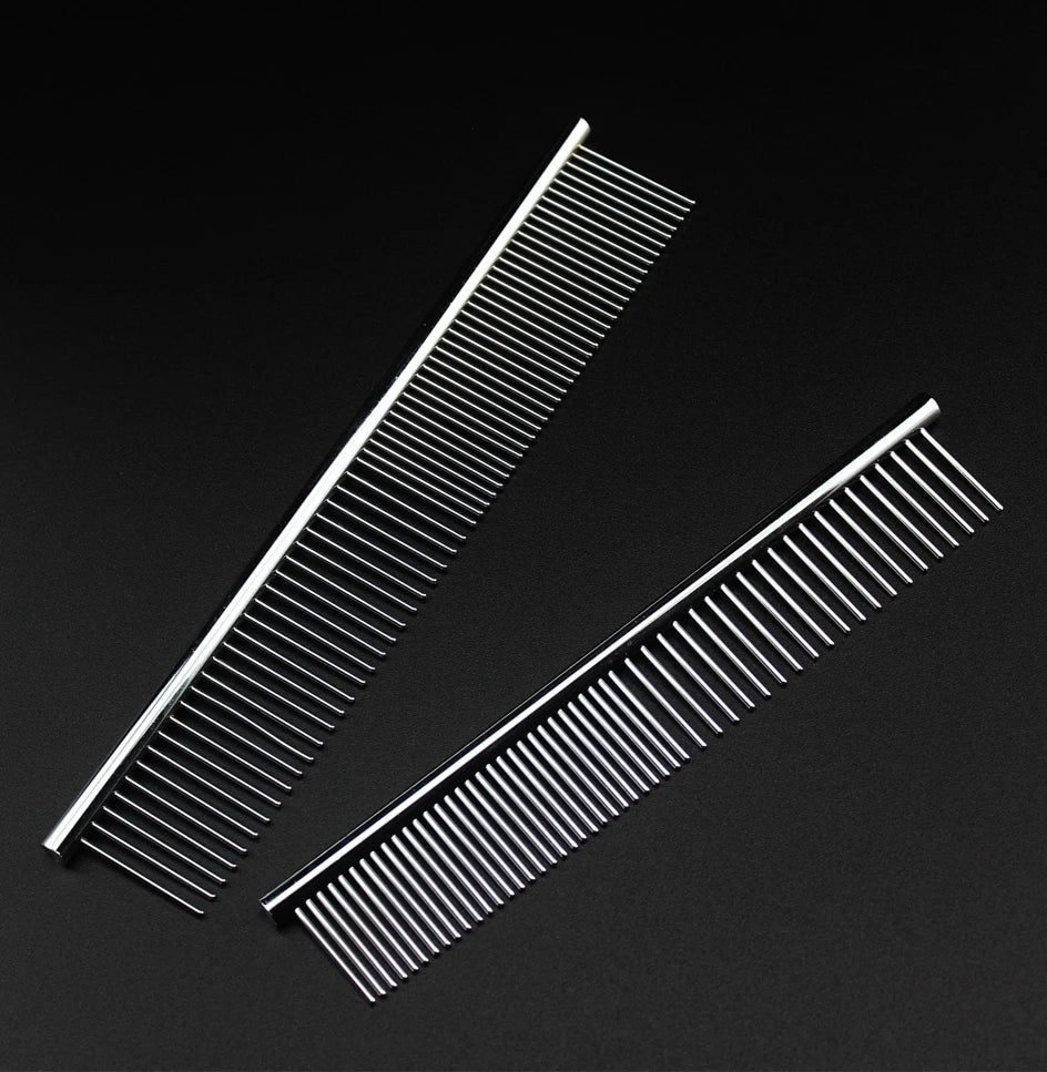 Stainless Steel Dog Grooming Comb, 6.3 or 7.5 Inch