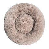Round Plush Dog Bed, Fluffy Donut Bed for Small to Large Dogs