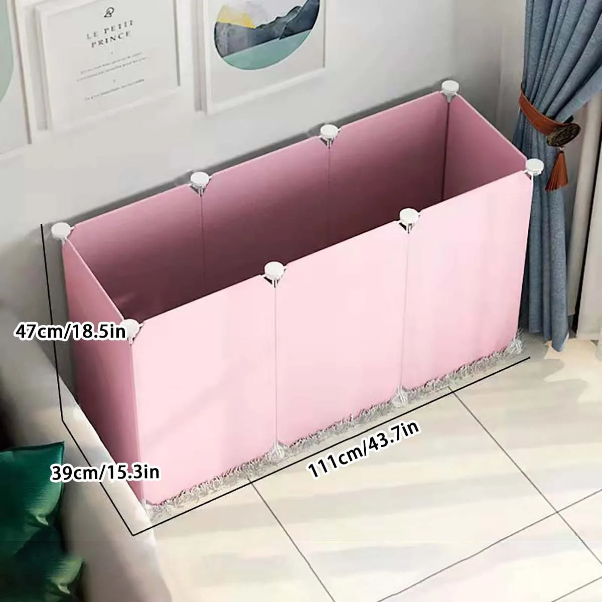 Modular Small Dog Cage with Clear Panels and Top Cover