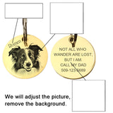 Custom Photo Dog Tag, Personalized Pet Tag with Your Dog's Picture