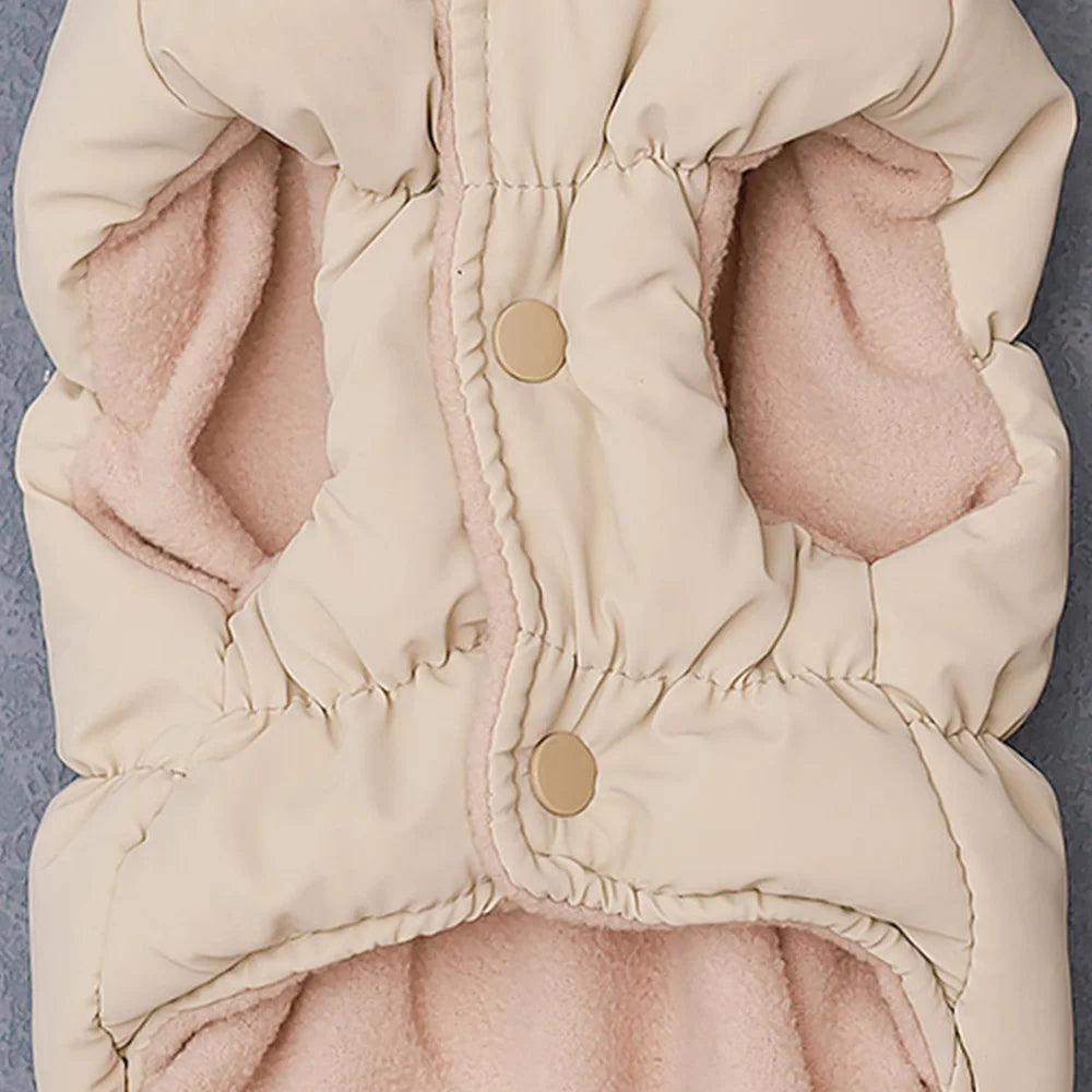 Padded Dog Winter Coat for Small and Medium Dogs, Windproof