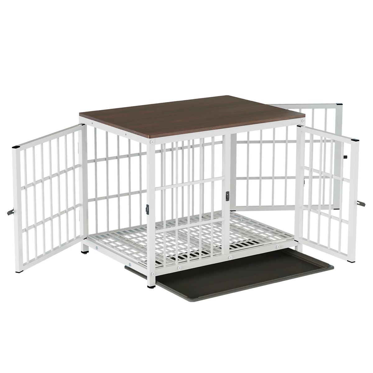 Furniture Style Dog Crate End Table with Removable Tray