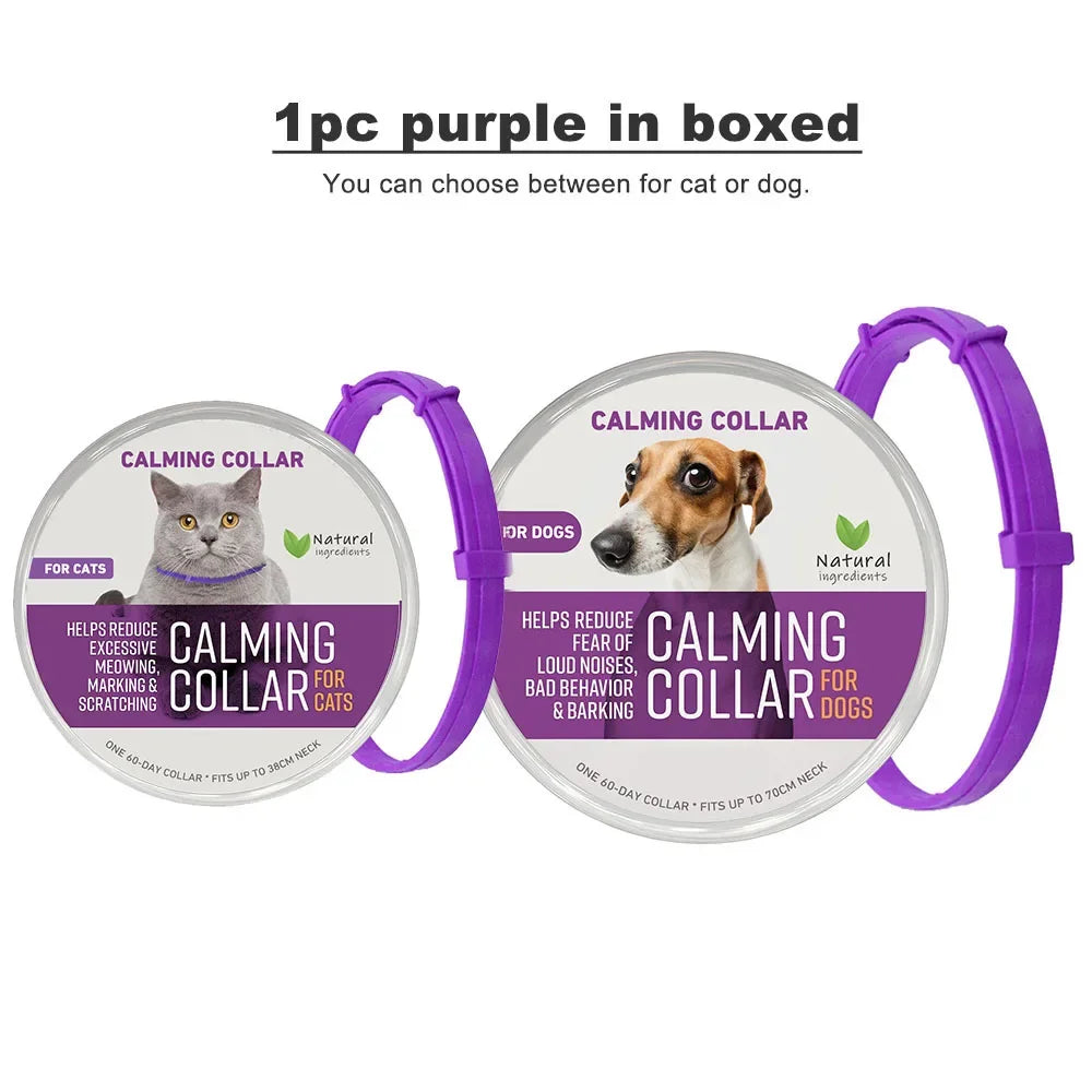 Waterproof Dog Calming Collar, 60-Day Adjustable Collar for All Sizes