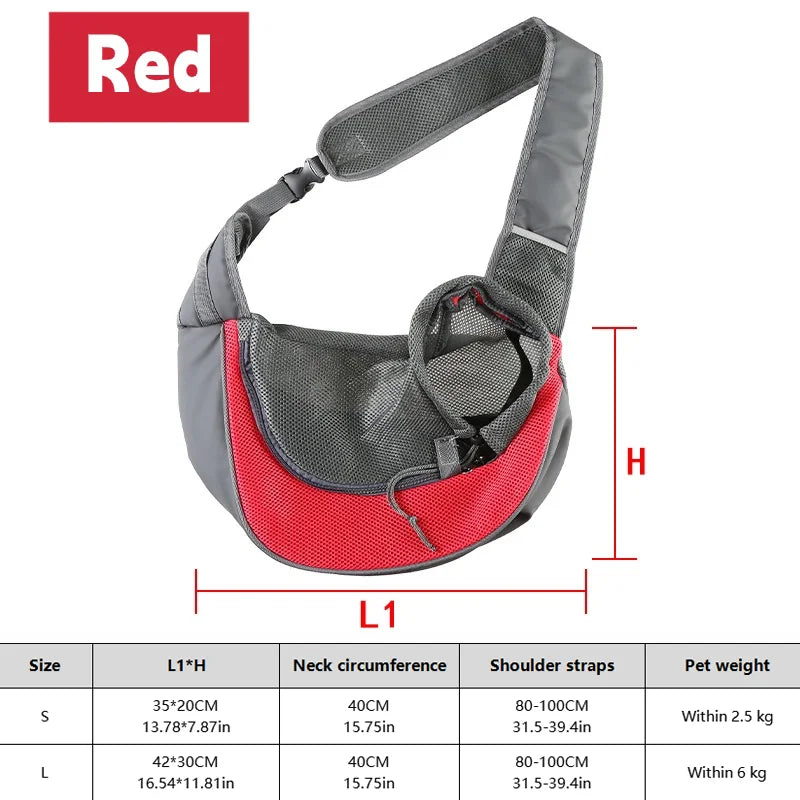 Dog Sling Carrier with Breathable Mesh for Small Dogs