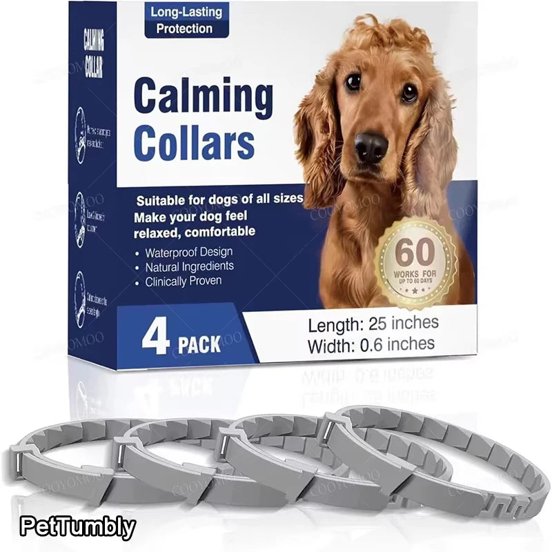 Calming Collar for Dogs and Cats, 3 or 4 Pack Multi-Pet Set