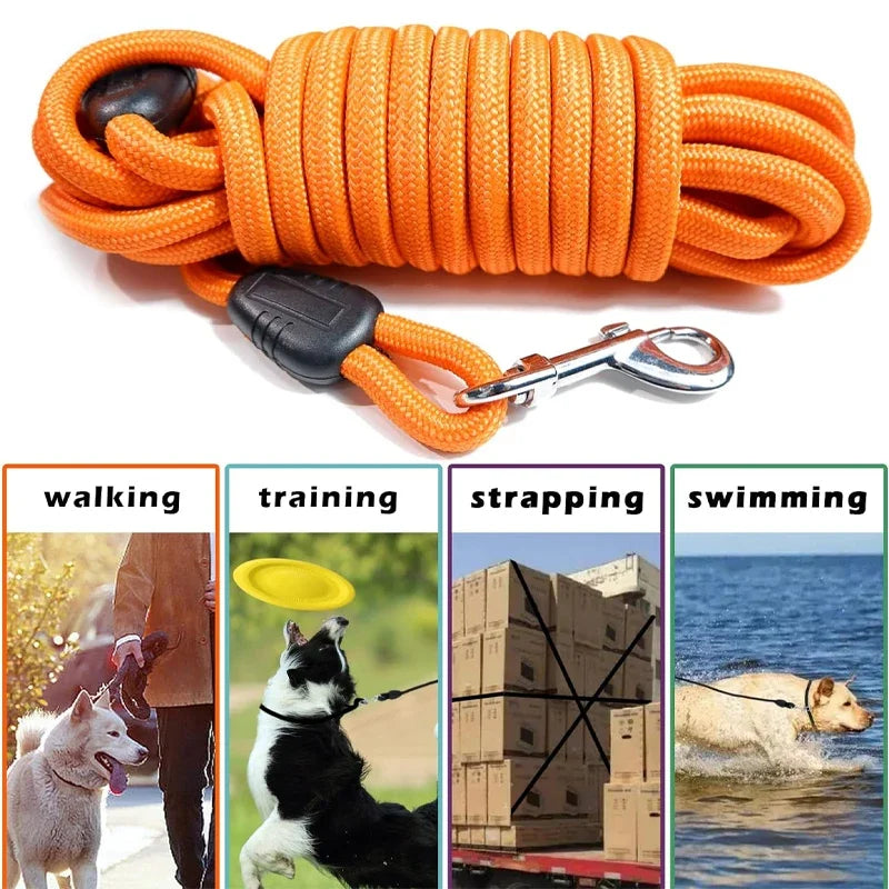 Braided Rope Long Line Dog Leash, 16 ft to 49 ft
