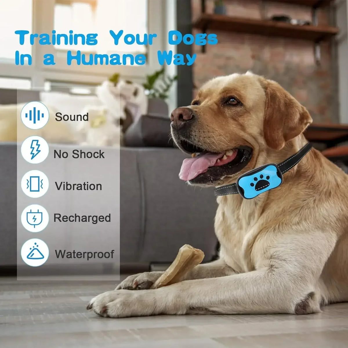 Rechargeable Dog Bark Collar with Beep and Vibration Modes