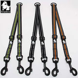 Double Dog Leash Coupler for Two Dogs, Reflective Nylon