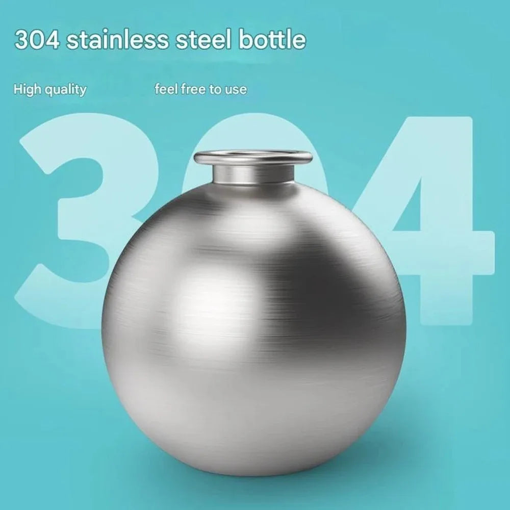 Portable Dog Water Bottle with Built-In Bowl, Stainless Steel