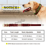 Genuine Leather Personalized Dog Collar for Pitbulls and Large Dogs