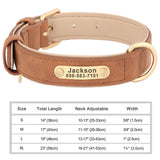 Personalized Dog Collar with Free Engraved ID Tag, PU Leather