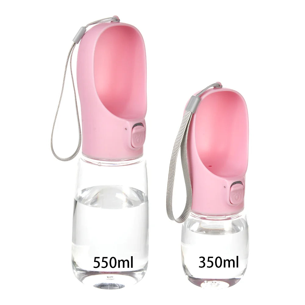 Portable Dog Water Bottle with Bowl, 12 oz or 18 oz