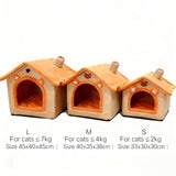 Cozy Dog House Bed for Small Dogs, Removable and Washable