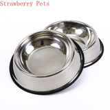 Stainless Steel Dog Bowl with Non-Slip Rubber Base