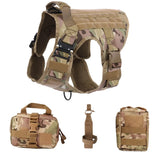 Tactical Dog Harness with MOLLE Panels and Handle for Large Dogs