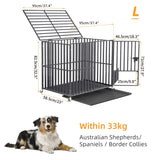 Large Heavy Duty Dog Crate with 4 Lockable Wheels