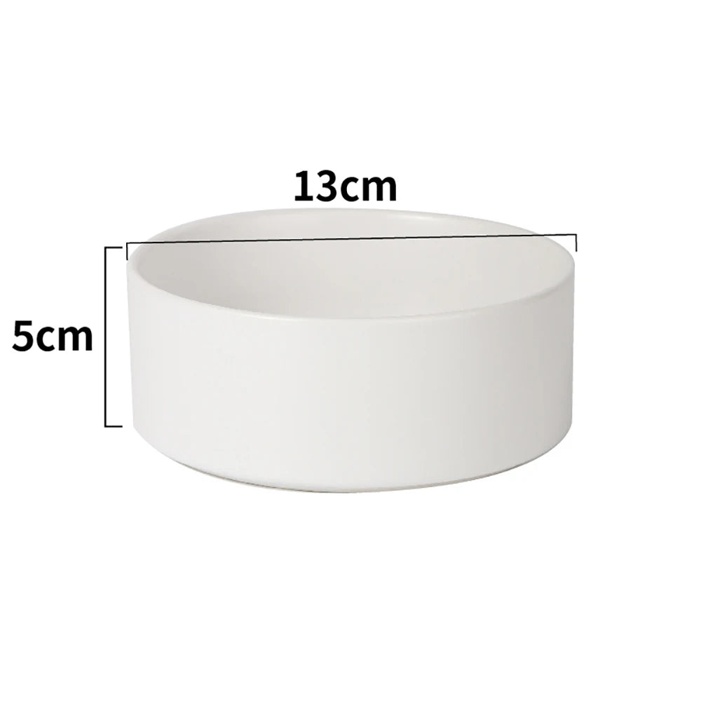 Personalized Ceramic Pet Bowl with Wood Stand for Cats and Small Dogs