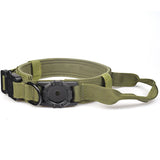 1000D Tactical AirTag Dog Collar with Control Handle