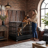 48 Inch Heavy Duty Dog Crate with Slide-Out Tray