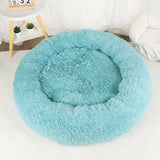 Fluffy Donut Dog Bed, Round Plush Bed for Small to Large Dogs