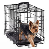 18 Inch Foldable Dog Crate with Secure Locks