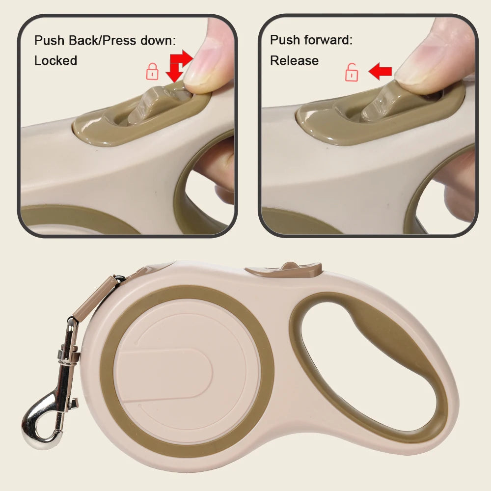 Retractable Dog Leash, 16 or 26 ft, for Dogs up to 110 lb