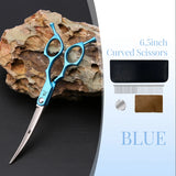 Fenice 6.5 Inch Dog Grooming Scissors Set, Straight, Curved & Thinning