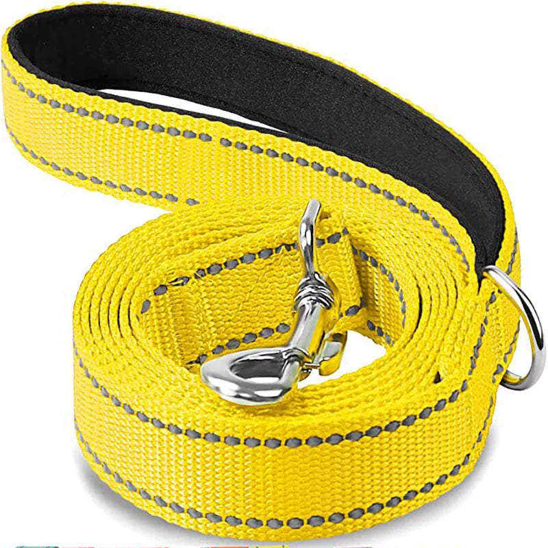 Reflective Nylon Dog Leash with Padded Handle, 4, 5 or 6 ft