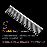 Stainless Steel Dog Grooming Comb with Tapered Pins, 4 Styles