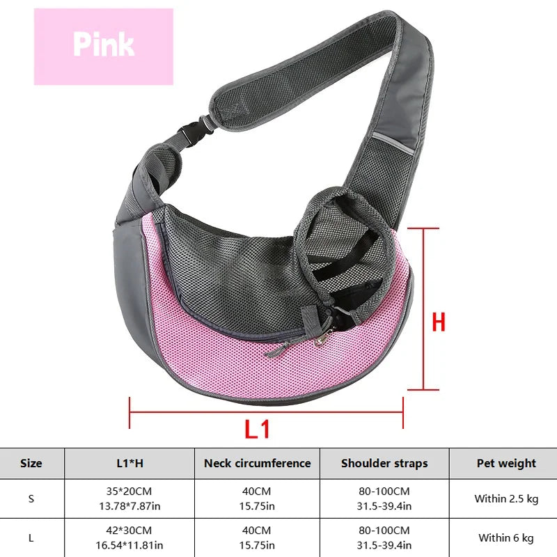 Dog Sling Carrier with Breathable Mesh for Small Dogs